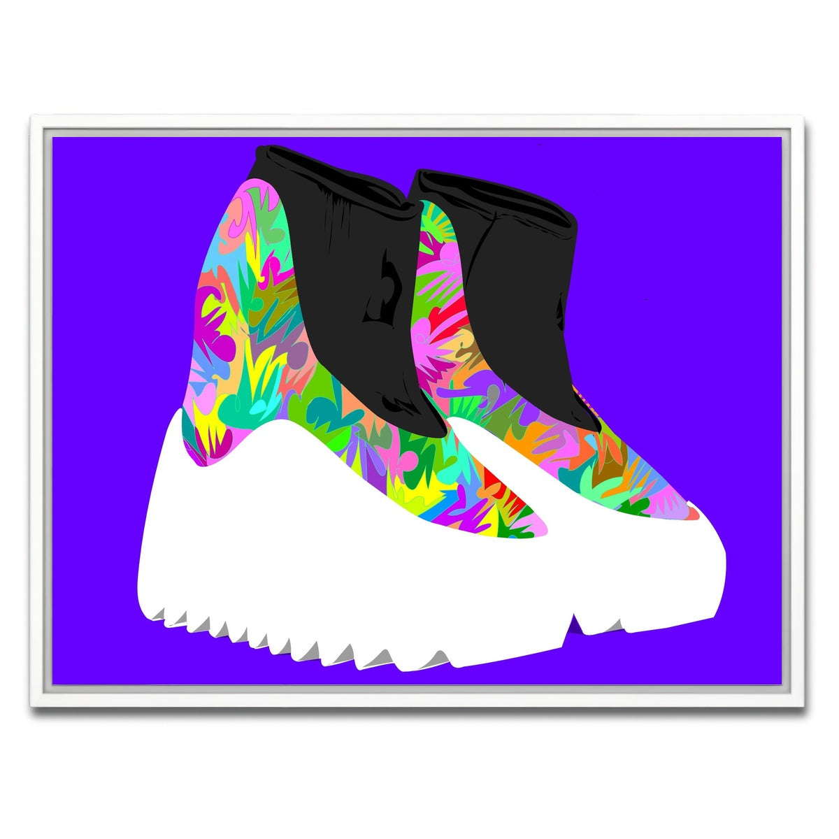 AUTO-MOCKUP WHITE | yeezy boots future | 1 Piece | White Framed Canvas | group=4x3
