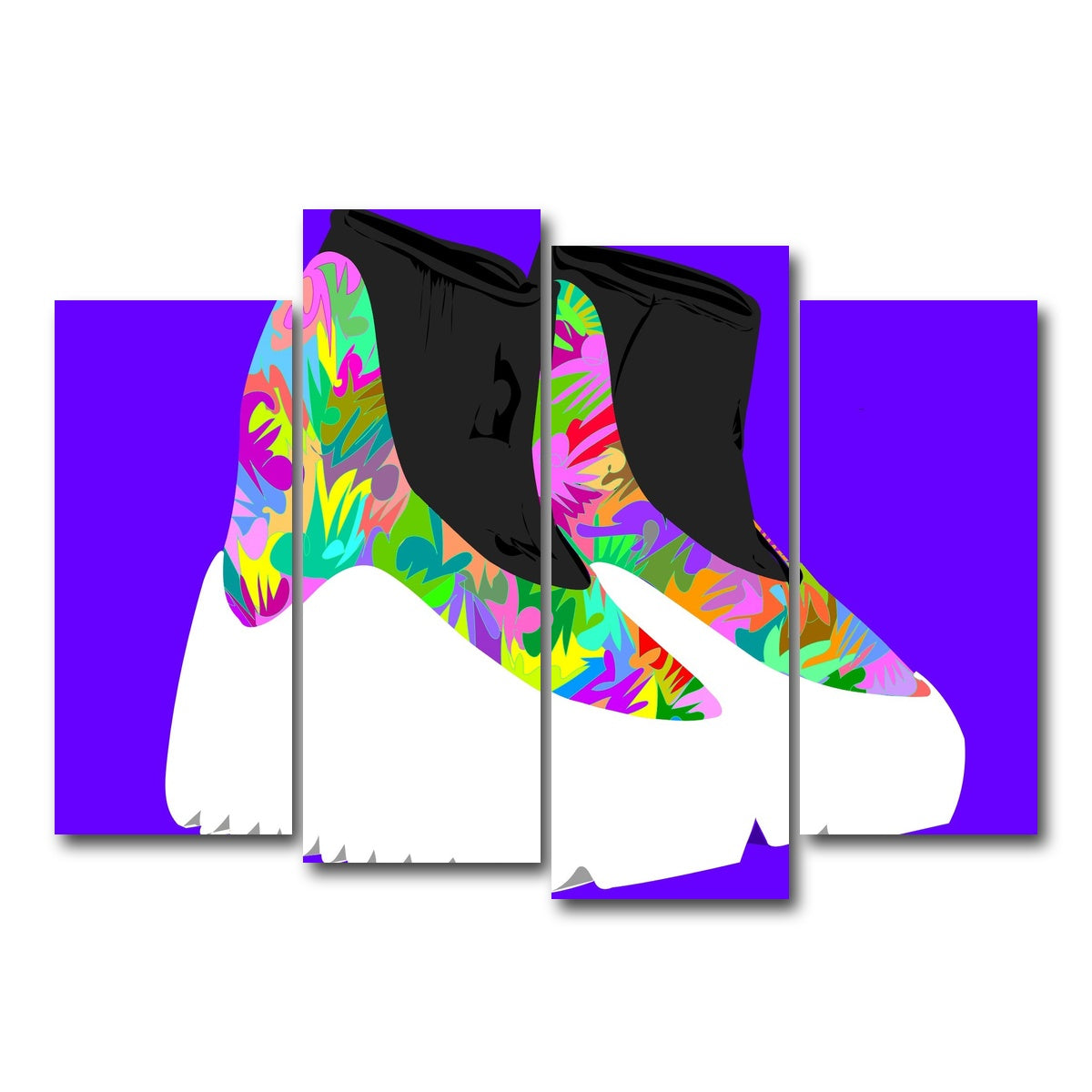 AUTO-MOCKUP WHITE | yeezy boots future | 4 Piece | Gallery Wrap Canvas | group=4_normal