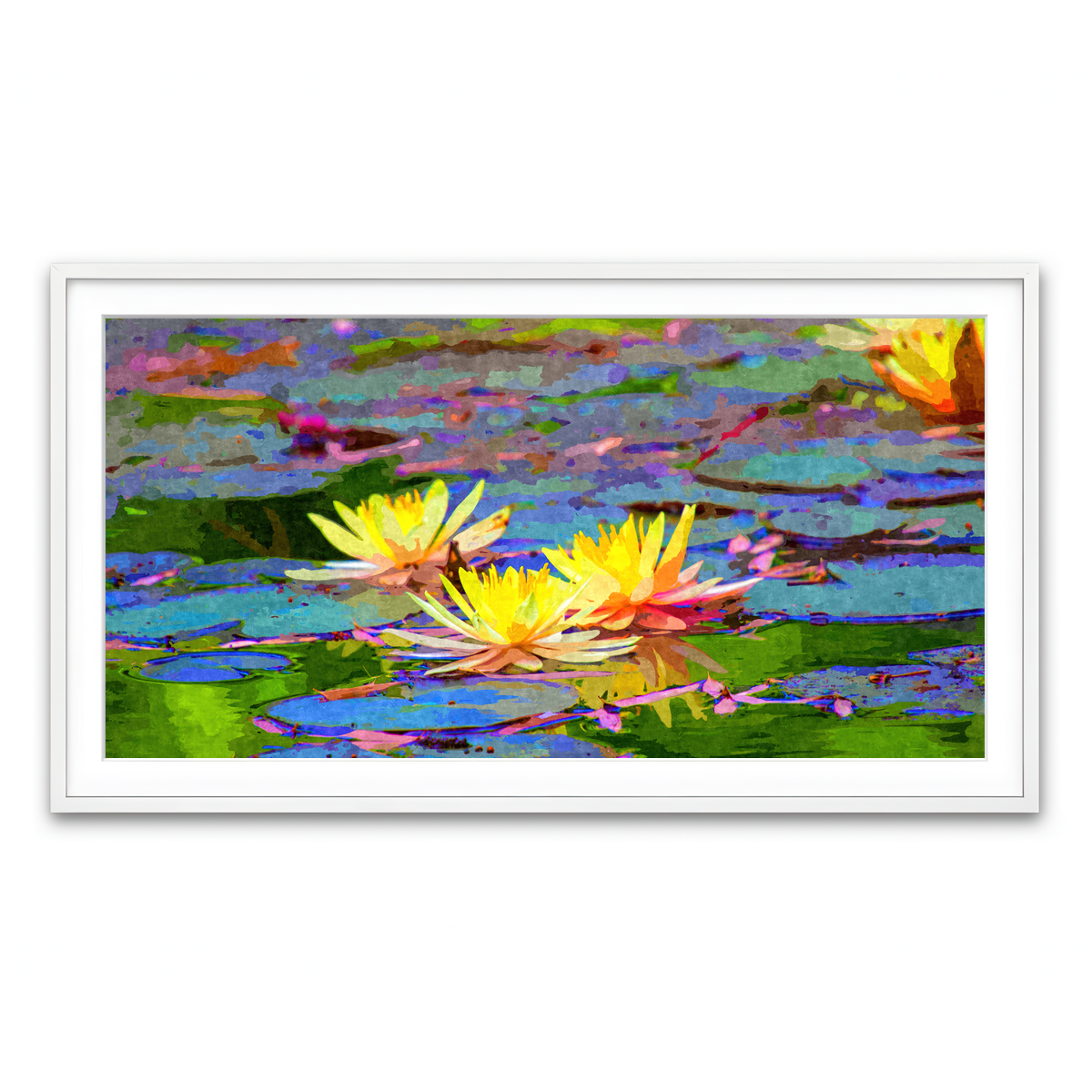 Framed Print 2x1 White