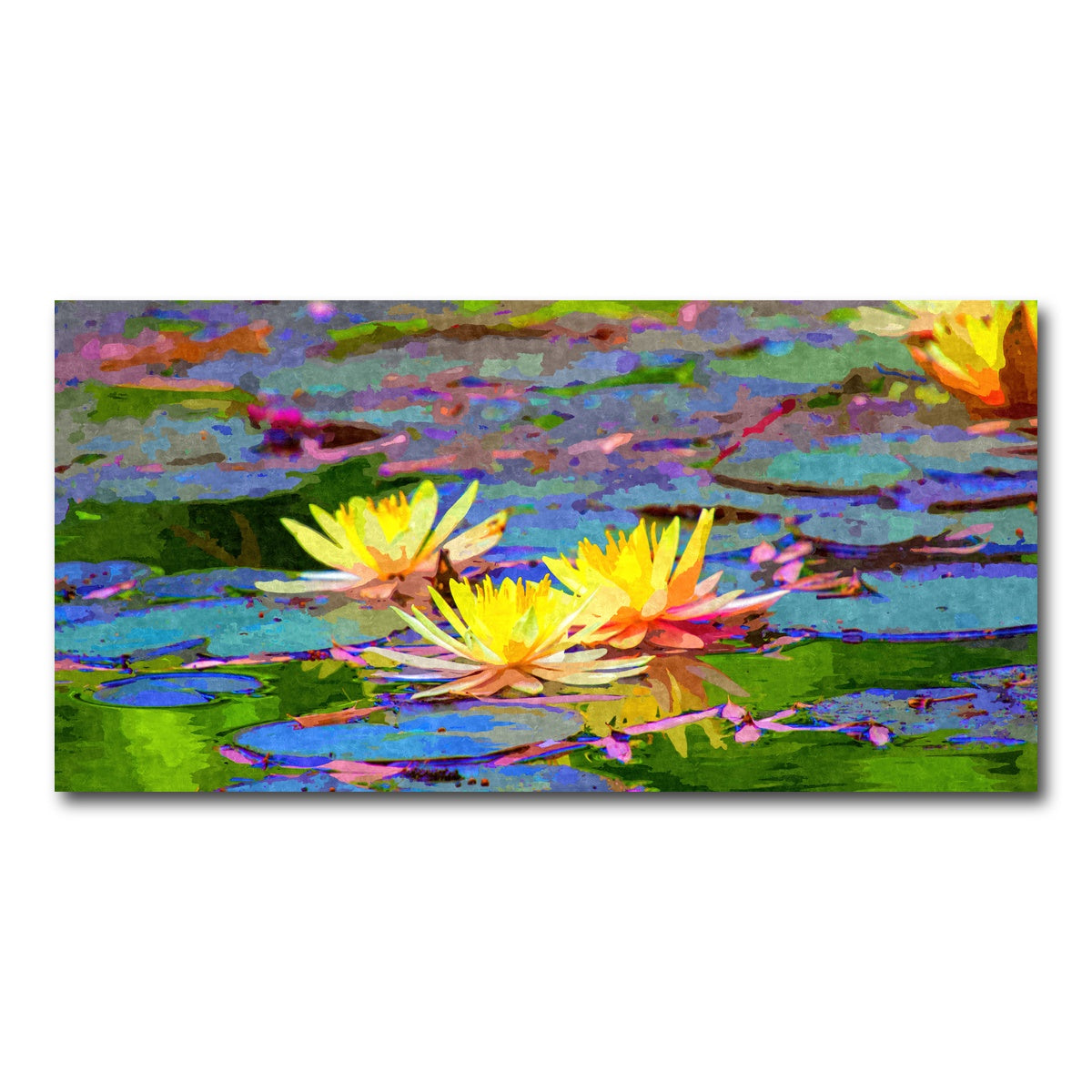AUTO-MOCKUP WHITE | yellow water lillies | 1 Piece | Gallery Wrap Canvas | group=2x1