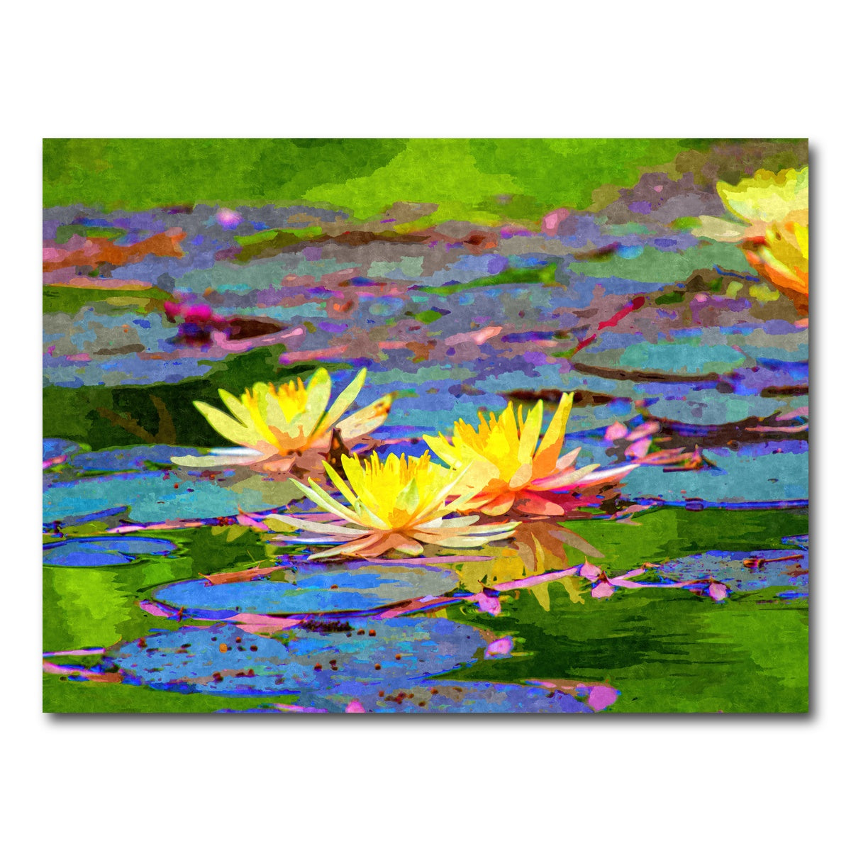 AUTO-MOCKUP WHITE | yellow water lillies | 1 Piece | Gallery Wrap Canvas | group=4x3