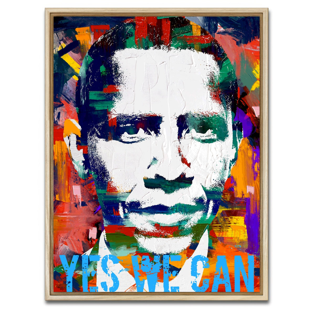 AUTO-MOCKUP WHITE | yes we can | 1 Piece | Natural Framed Canvas | group=3x4