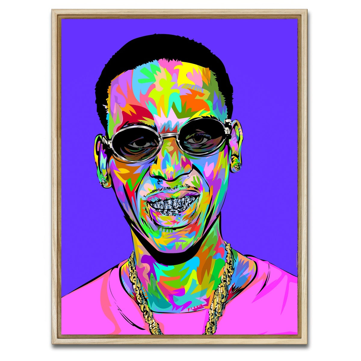 AUTO-MOCKUP WHITE | young dolph rip | 1 Piece | Natural Framed Canvas | group=3x4