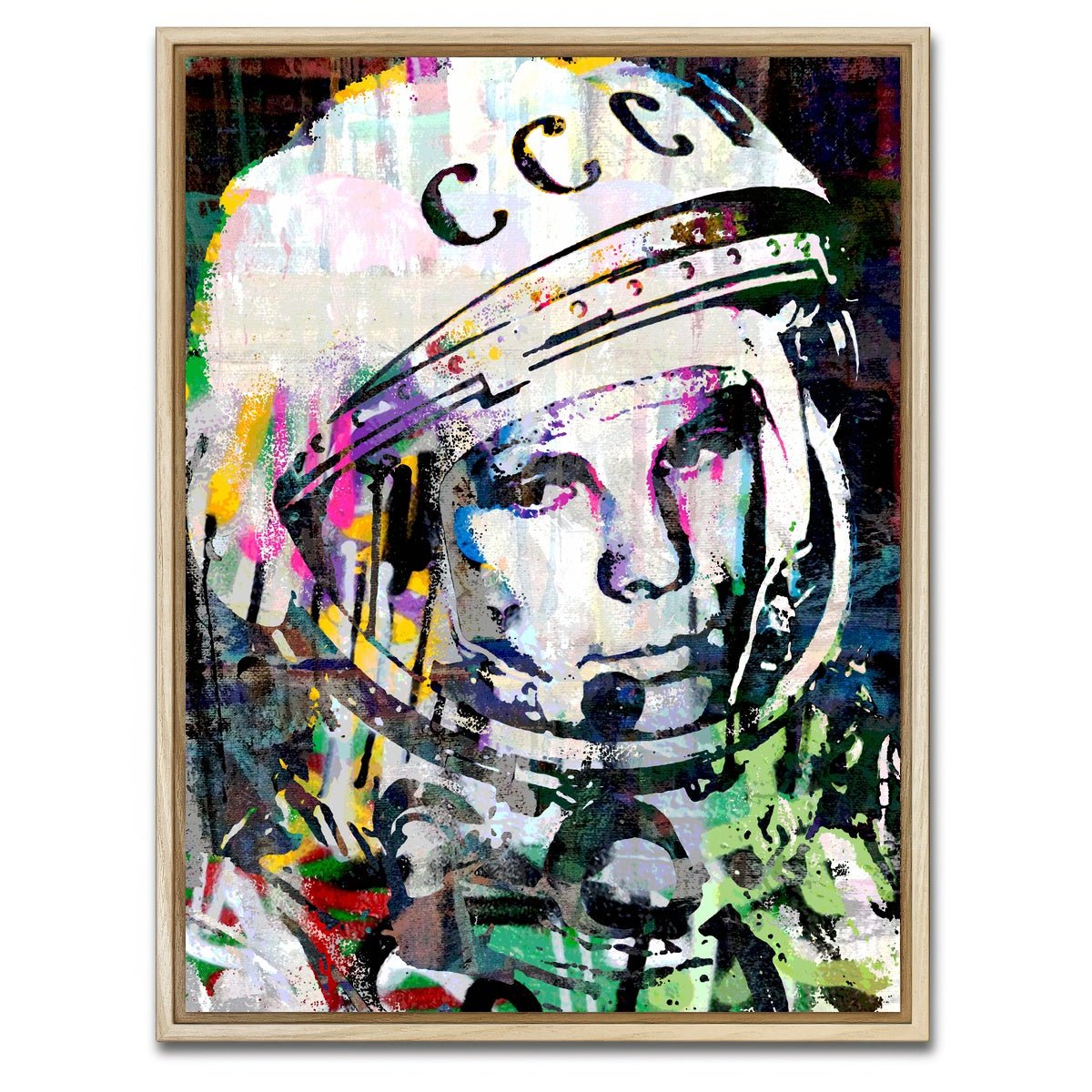 AUTO-MOCKUP WHITE | yuri gagarin | 1 Piece | Natural Framed Canvas | group=3x4