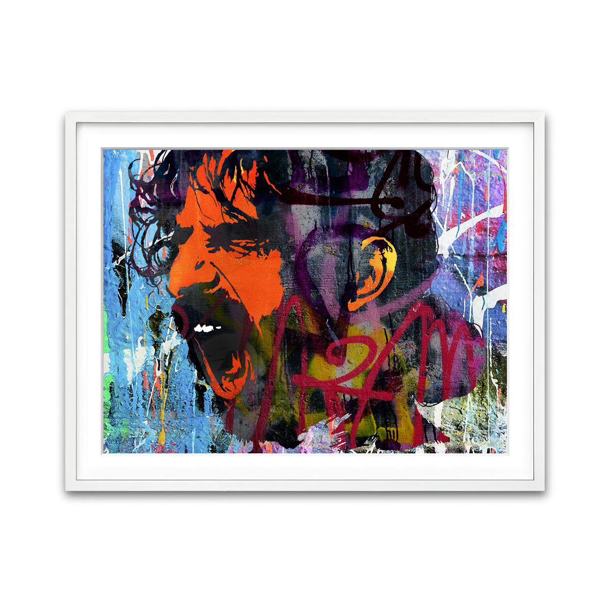 Framed Print 4x3 White