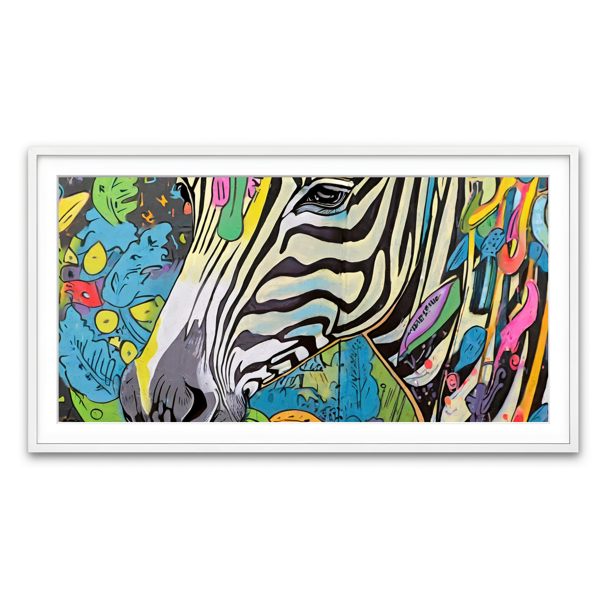 Framed Print 2x1 White