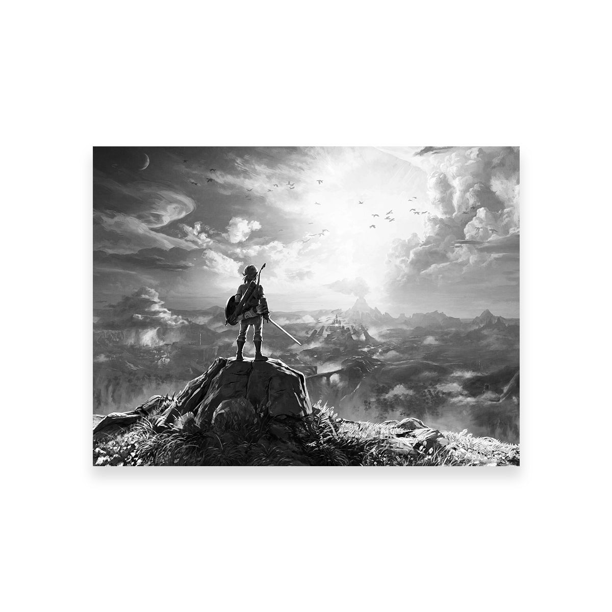 Zelda Grayscale Wall Art