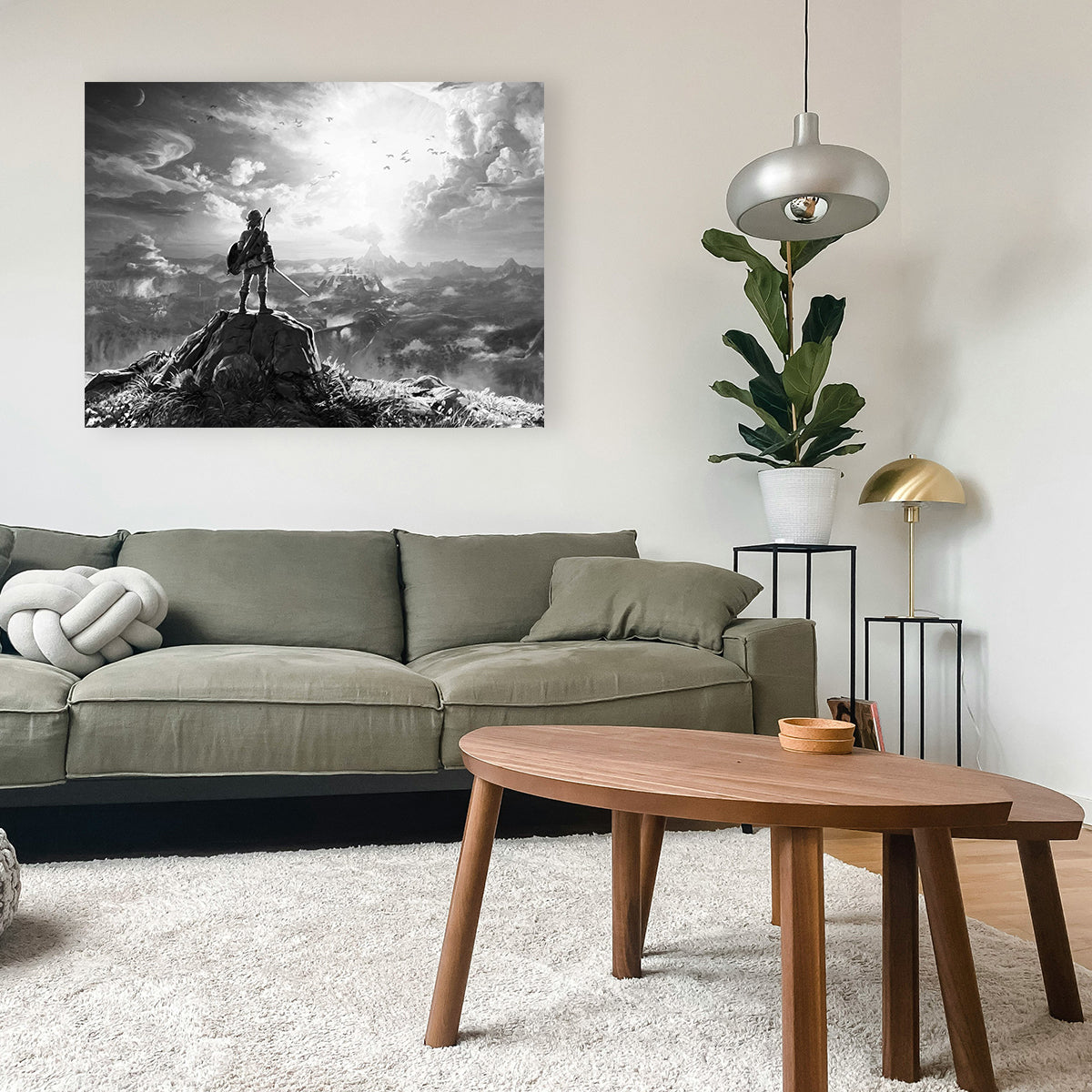 Zelda Grayscale Wall Art