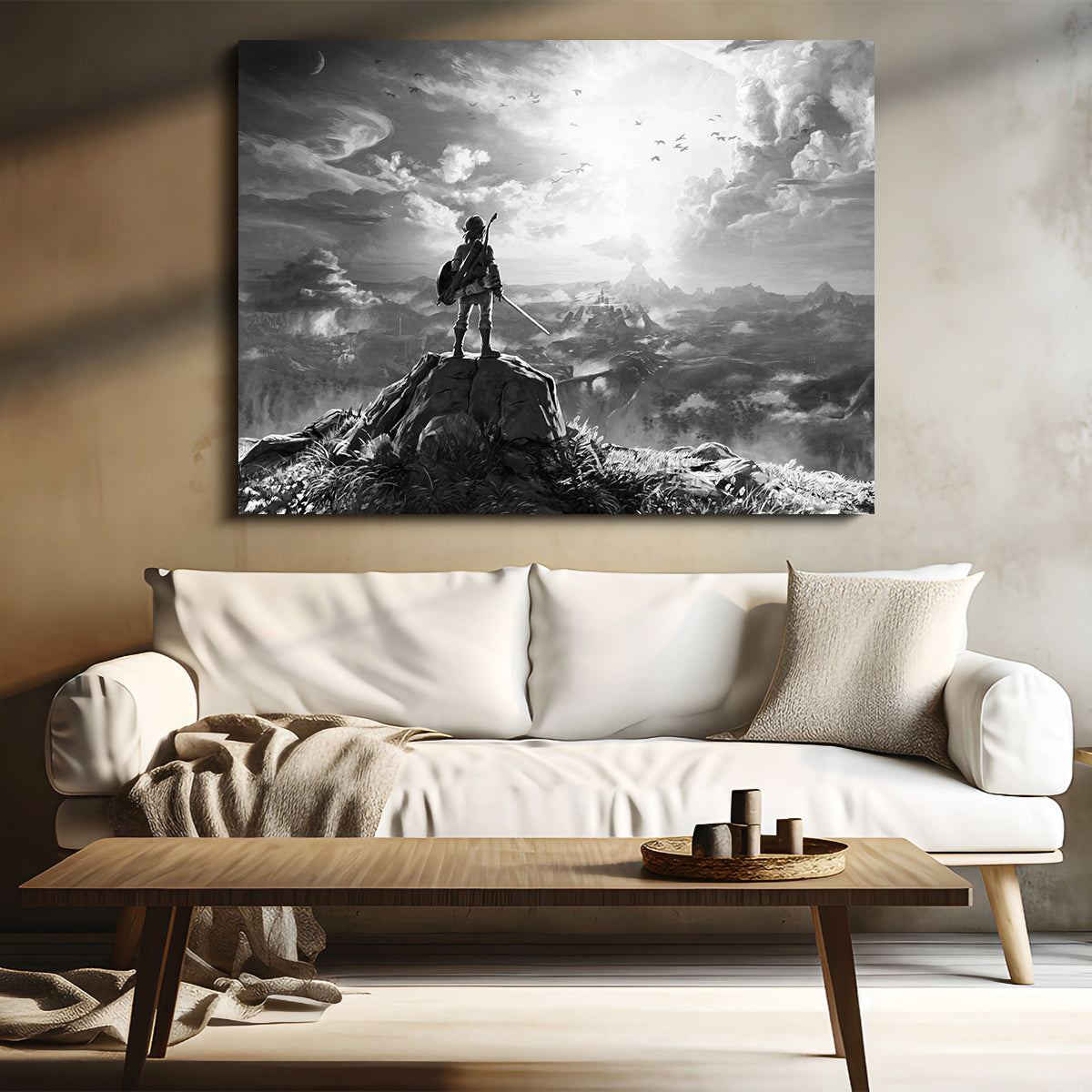 Zelda Grayscale Wall Art