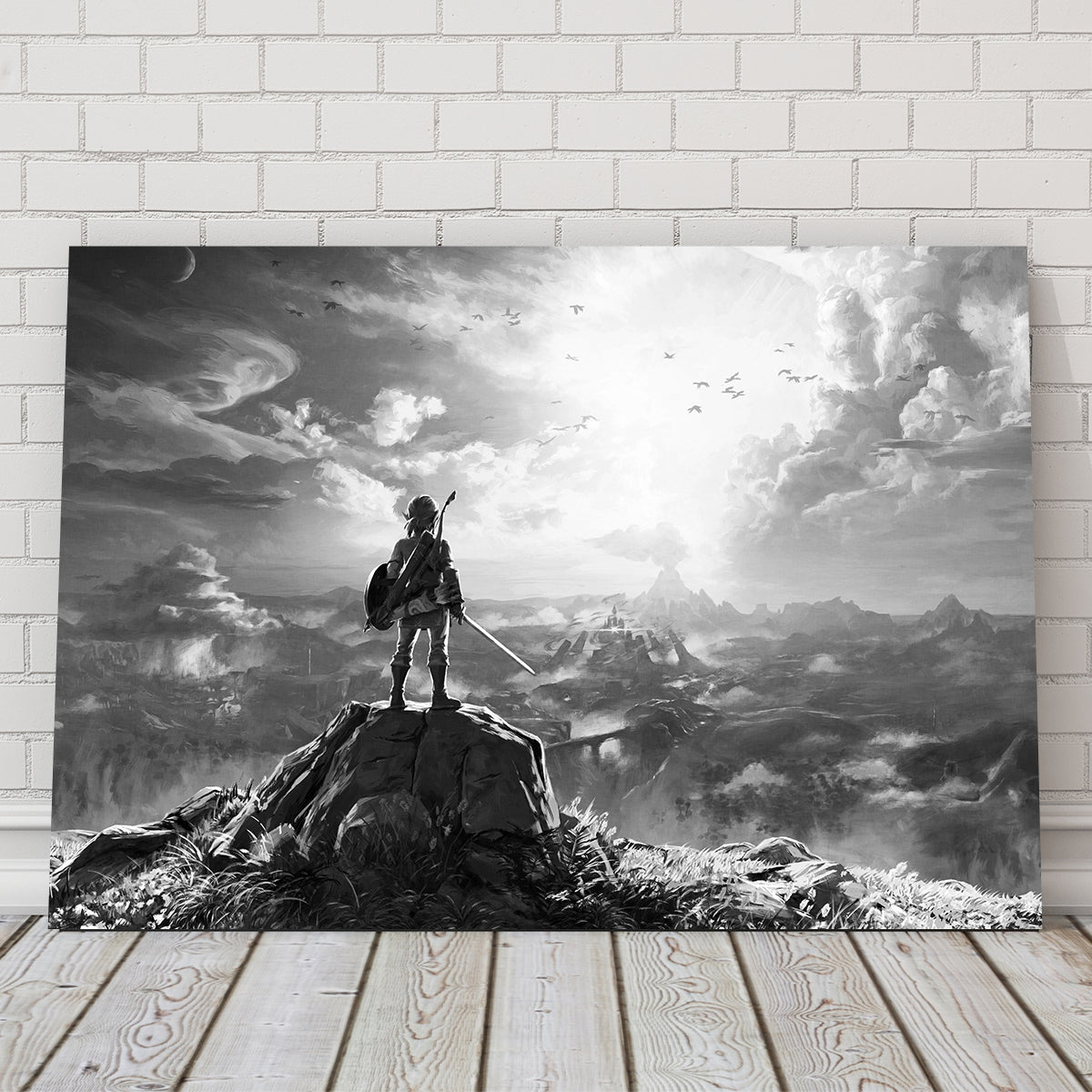 Zelda Grayscale Wall Art