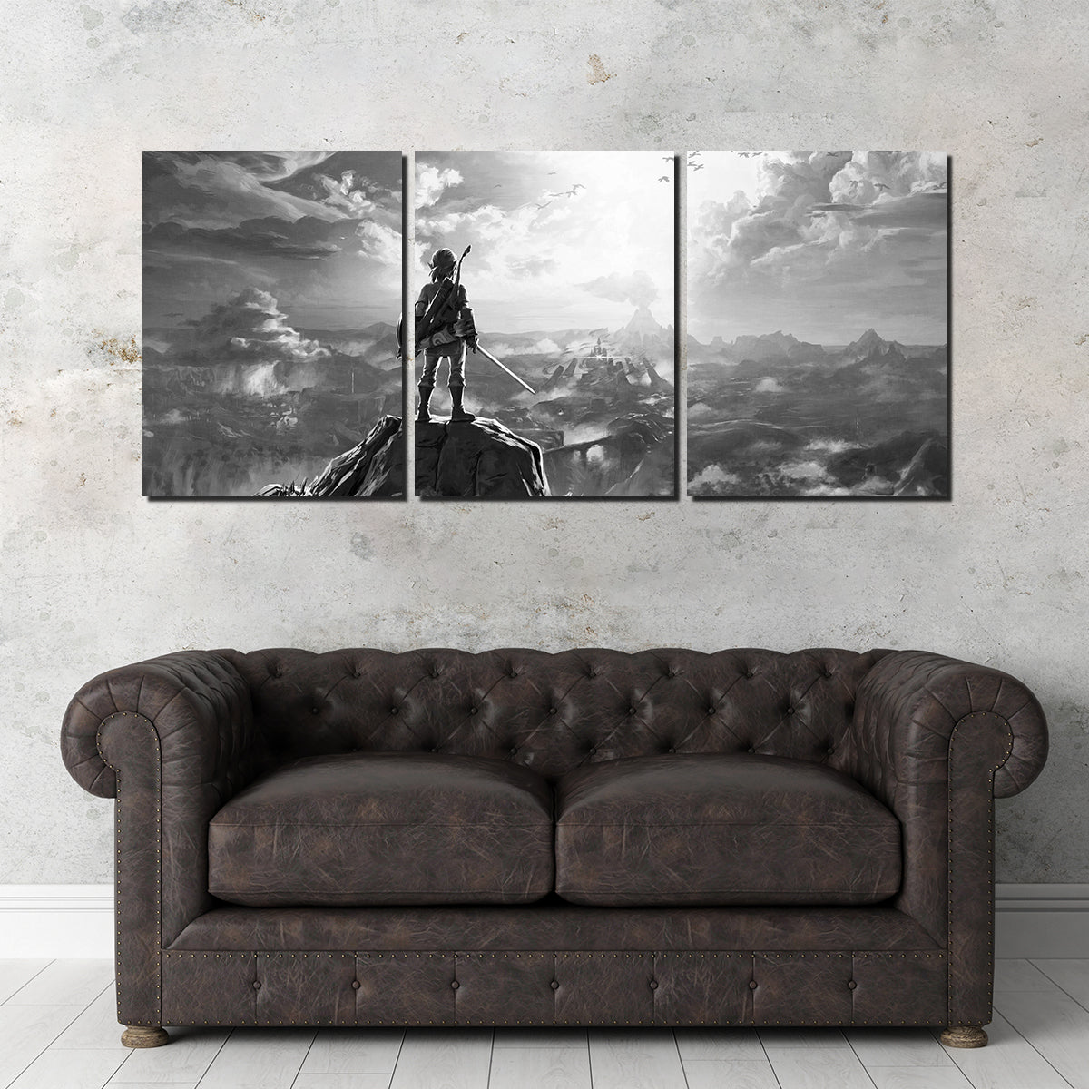 Zelda Grayscale Wall Art