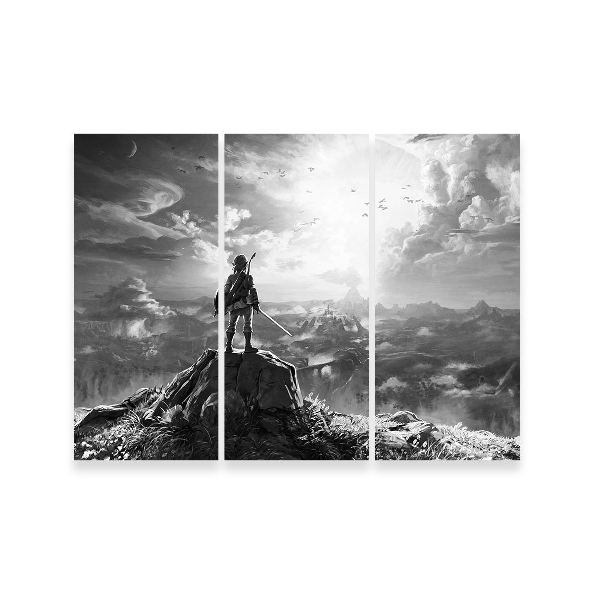 Zelda Grayscale Wall Art
