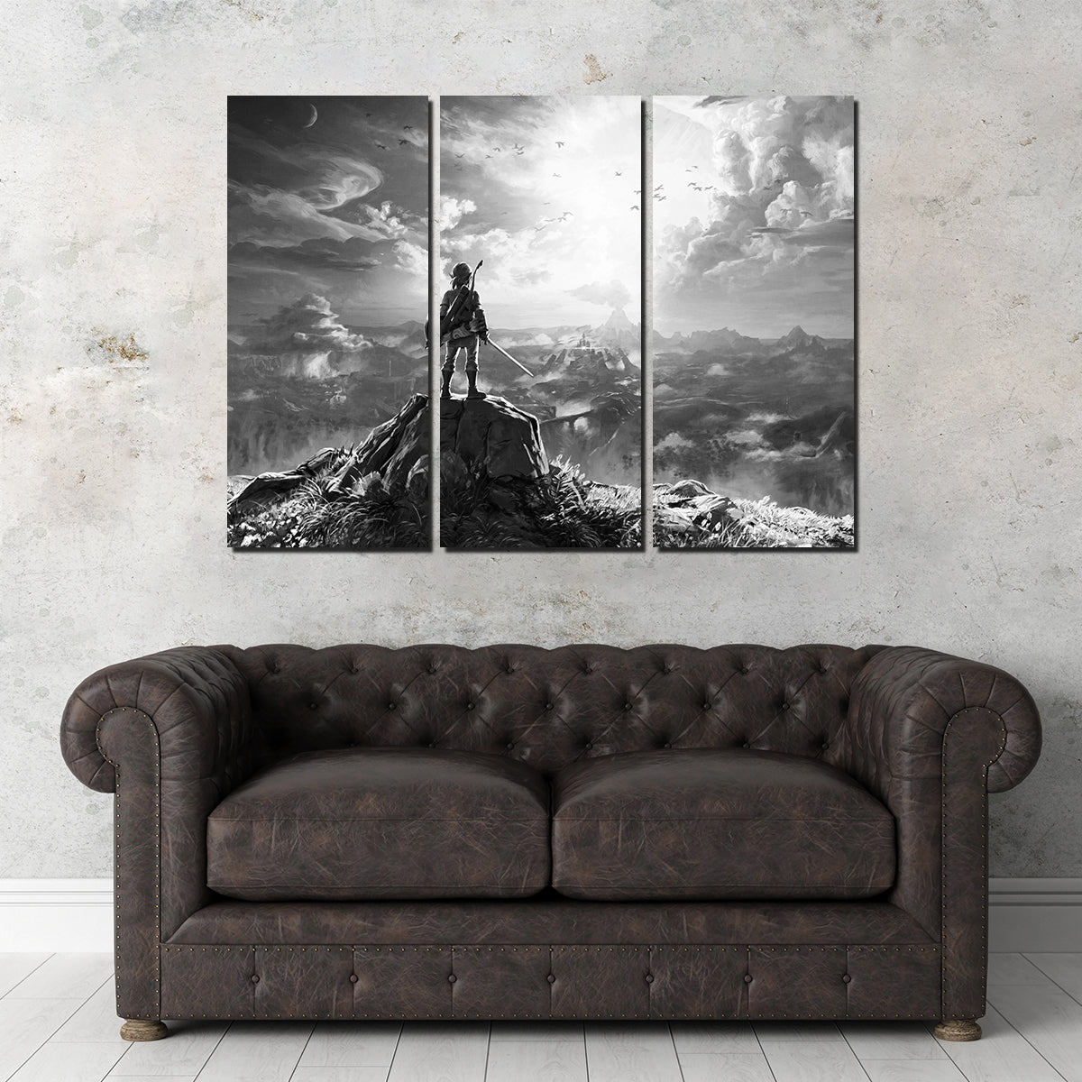 Zelda Grayscale Wall Art