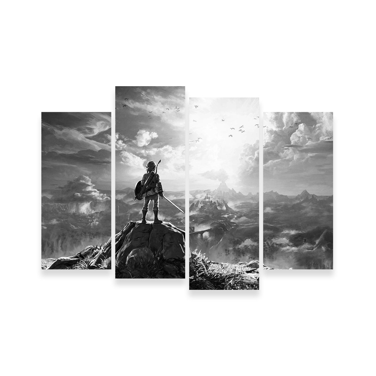 Zelda Grayscale Wall Art