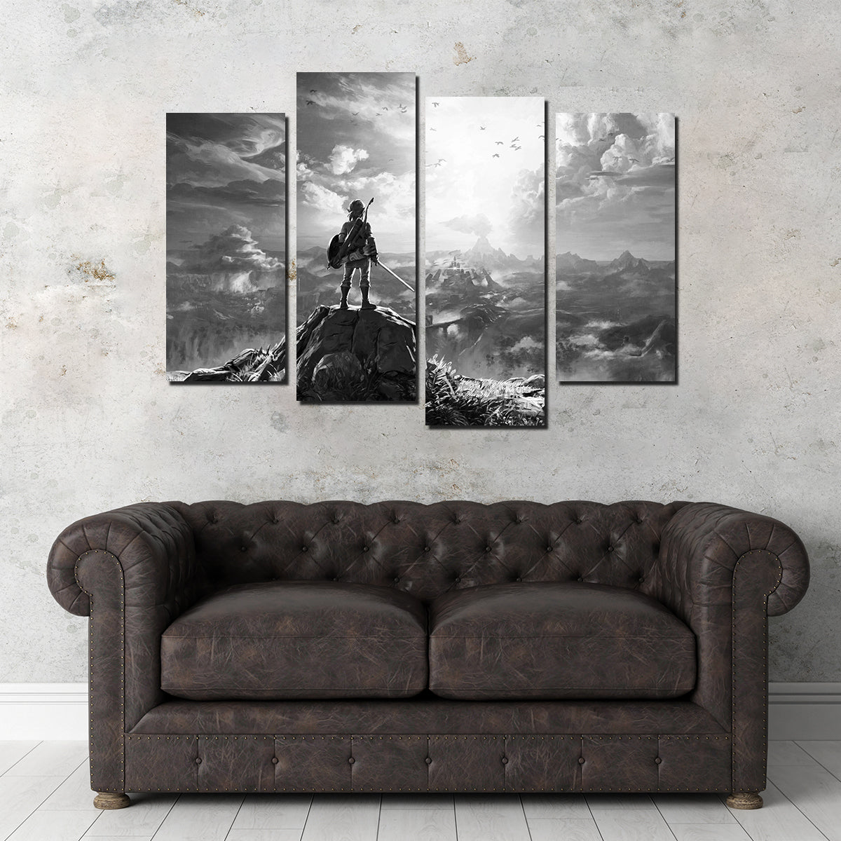 Zelda Grayscale Wall Art