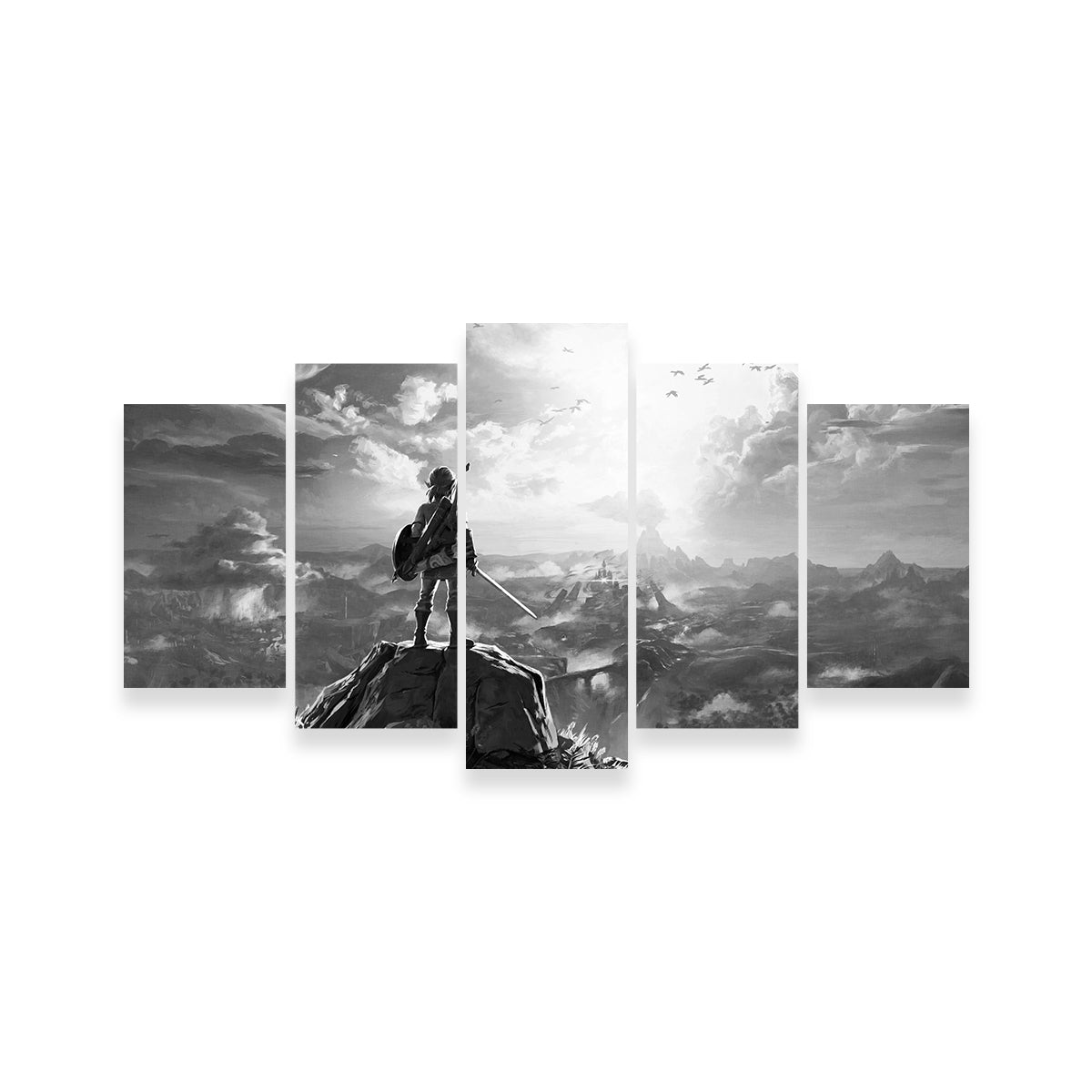 Zelda Grayscale Wall Art