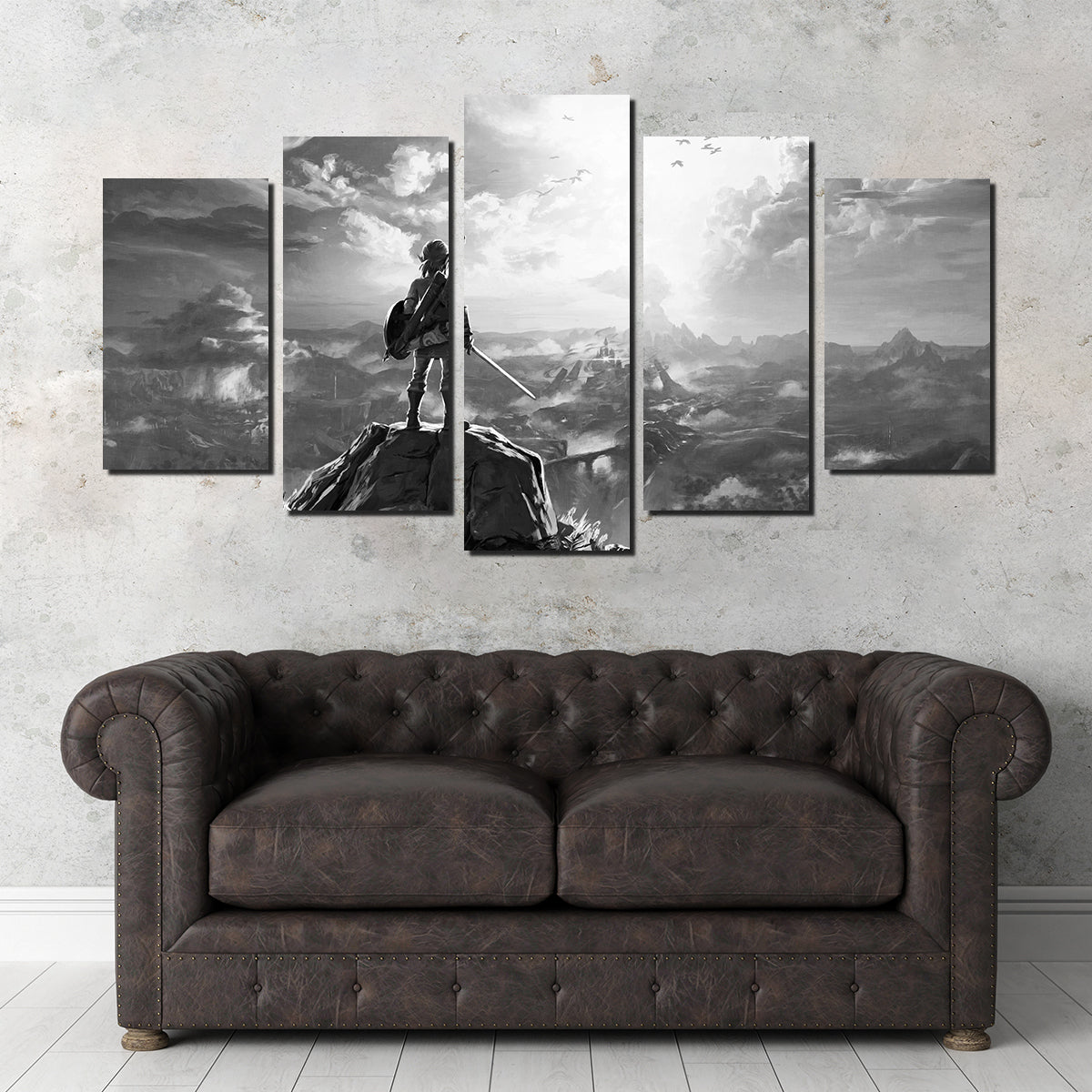 Zelda Grayscale Wall Art