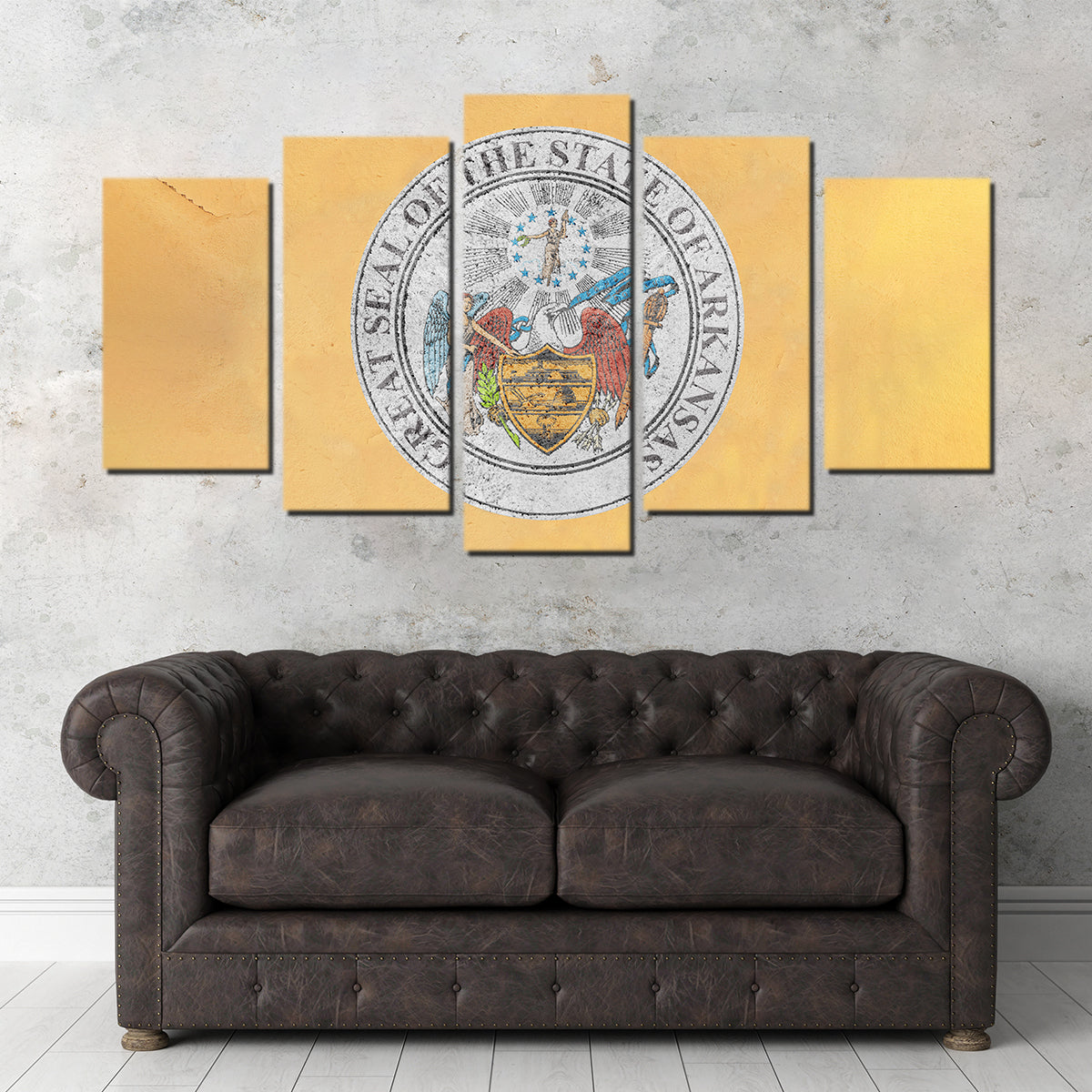 Flag of US state Arkansas seal Wall Art