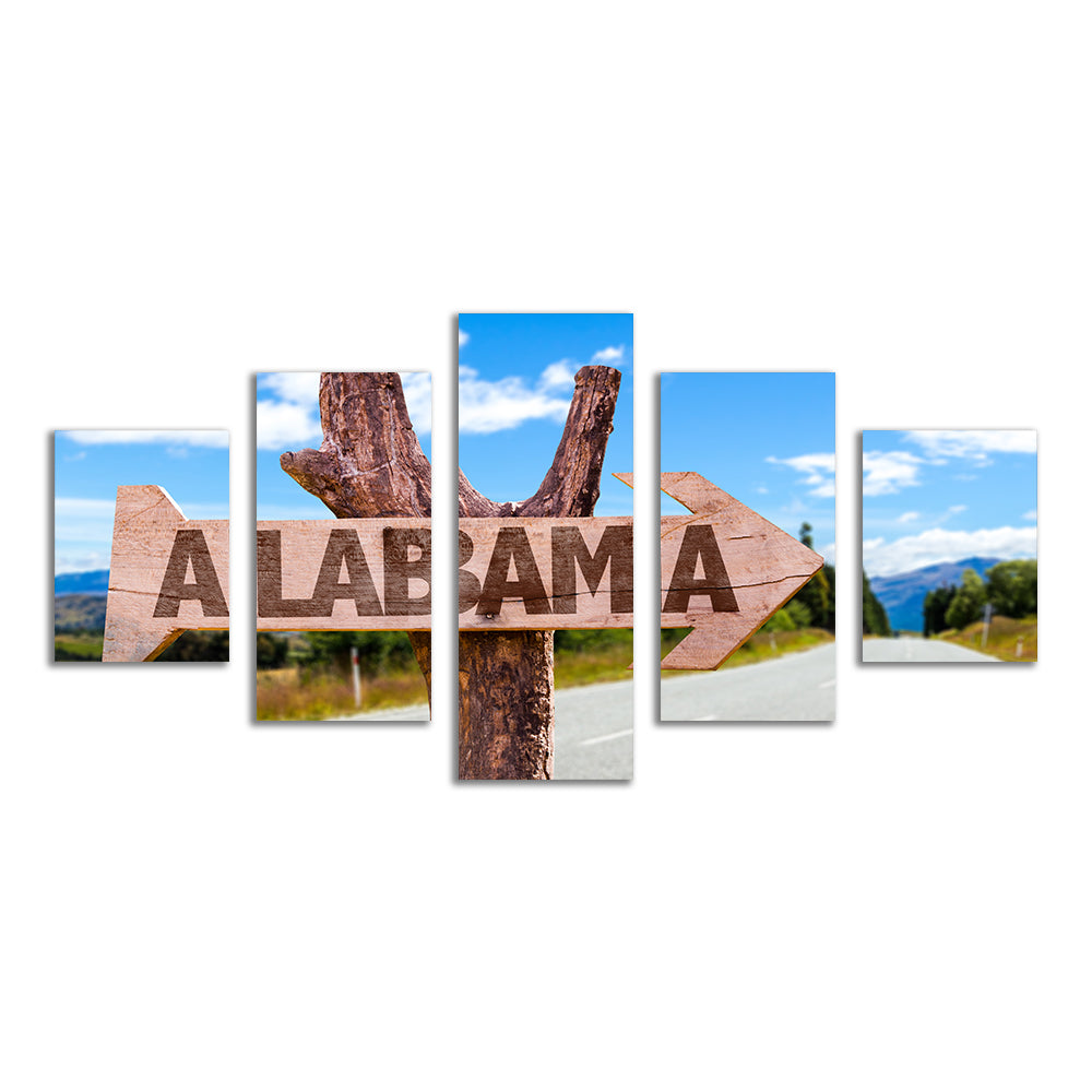Alabama Wooden Sign