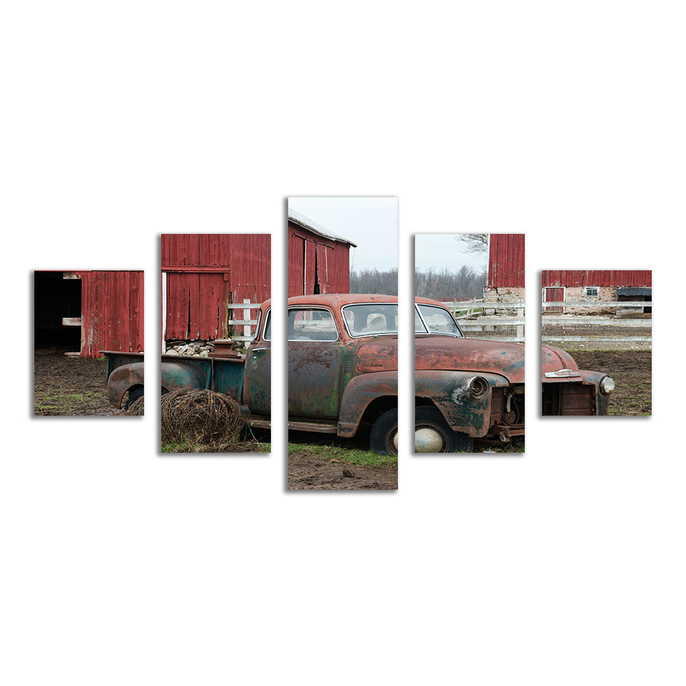 Old Wisconsin Dairy Farm Truck Wall Art