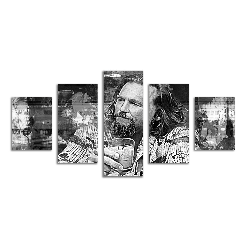 The Dude Grayscale Wall Art