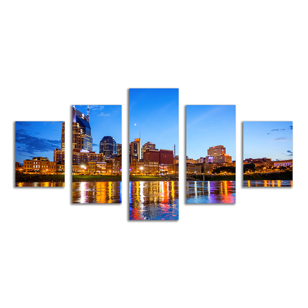 Nashville Skyline Cumberland River Wall Art