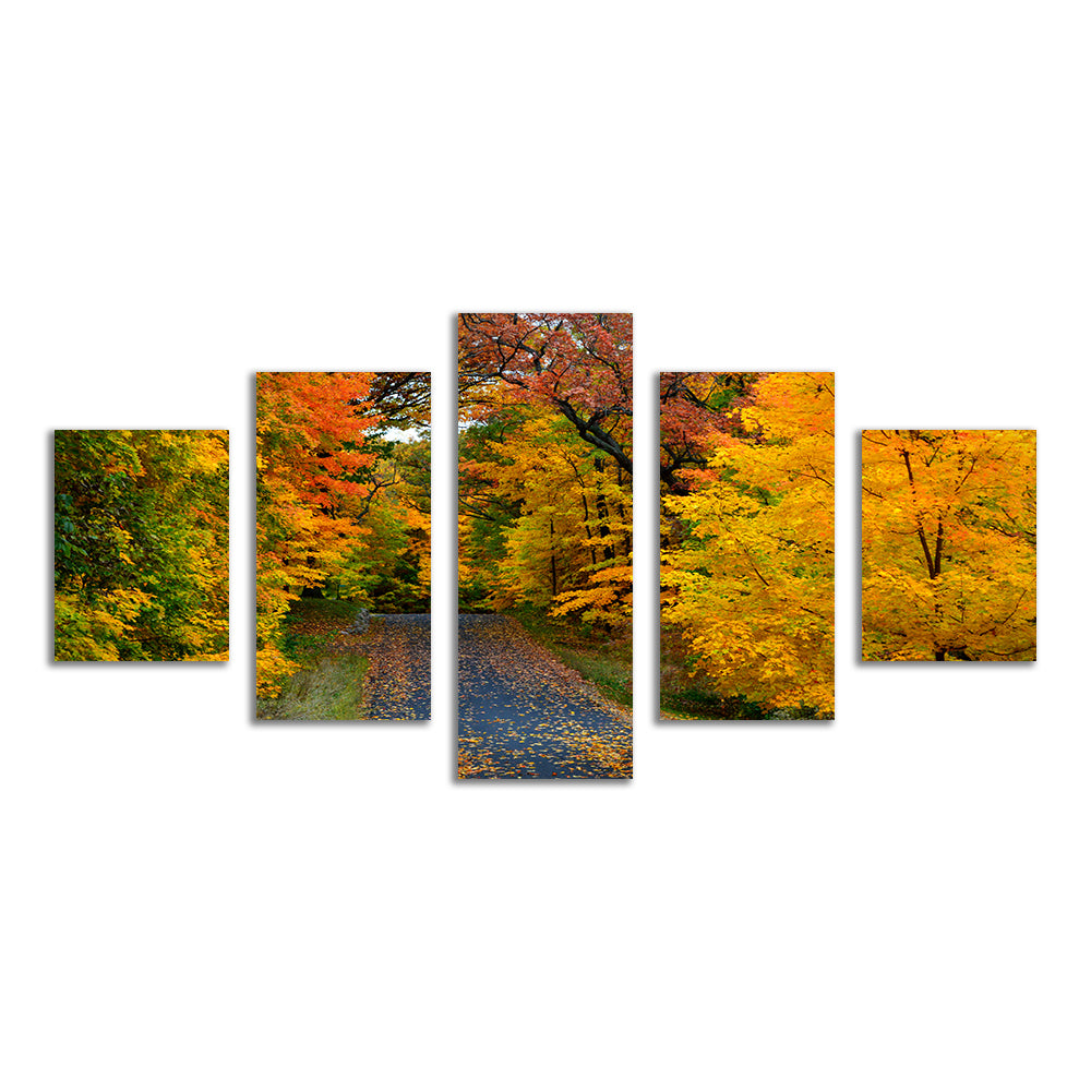 Lake Geneva Wisconsin Fall Road Wall Art