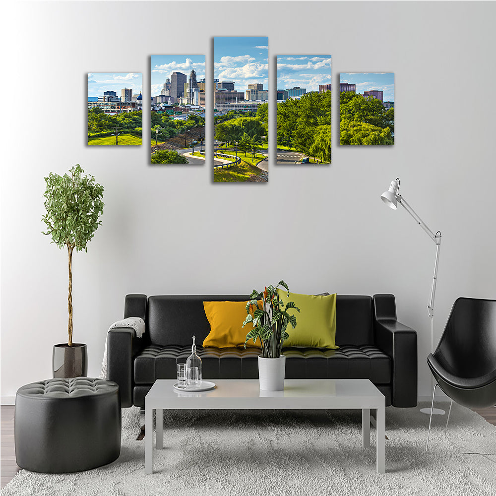 Hartford Downtown Cityscape Wall Art