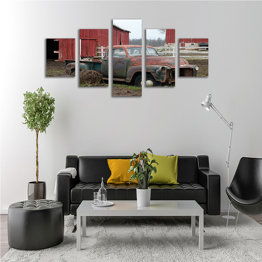 Old Wisconsin Dairy Farm Truck Wall Art