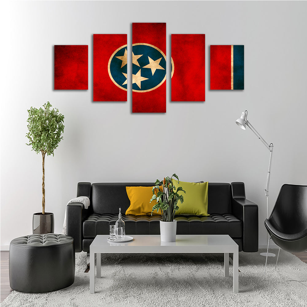 Tennessee Flag Grunge Wall Art