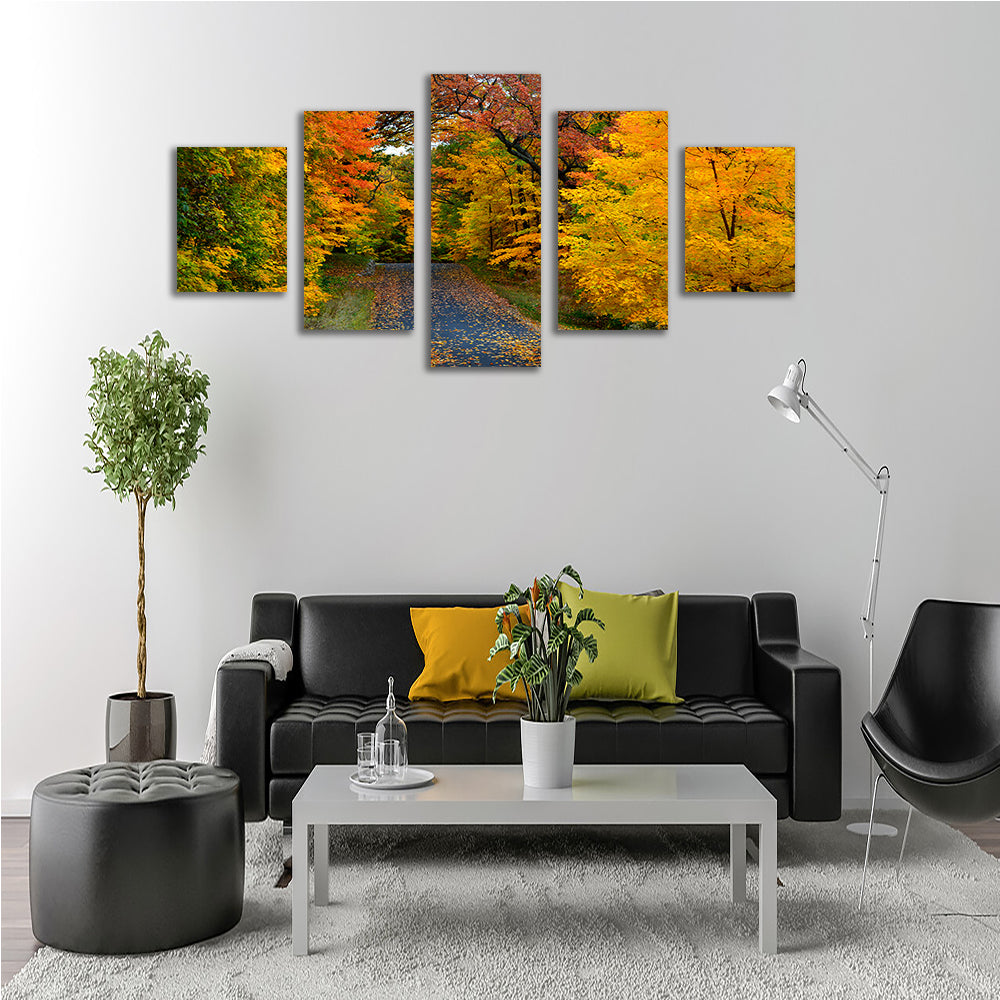 Lake Geneva Wisconsin Fall Road Wall Art