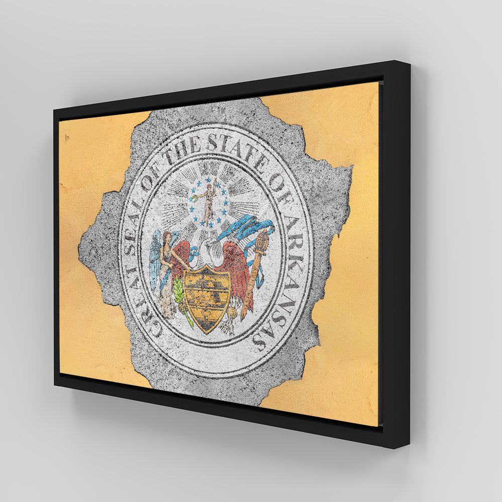 Flag of US state Arkansas seal Wall Art