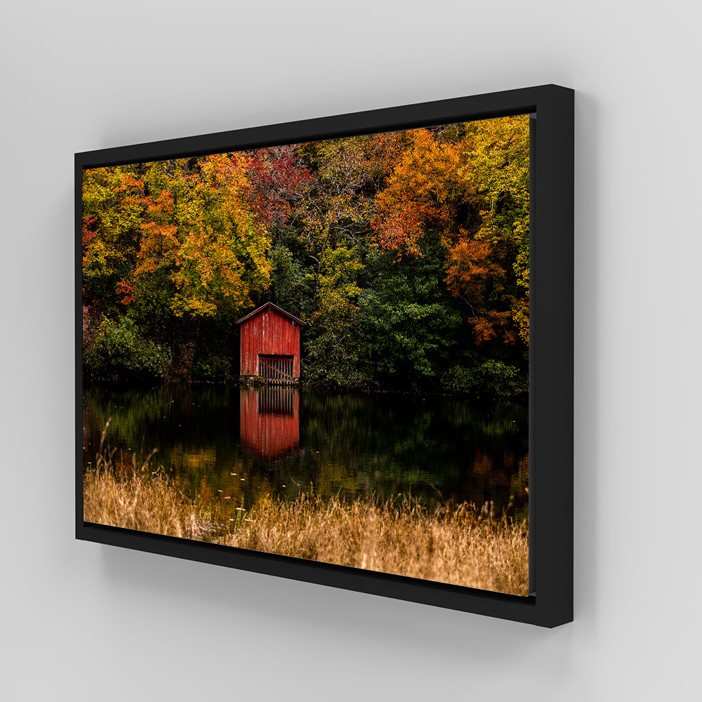 The Red Boat House Wall Art