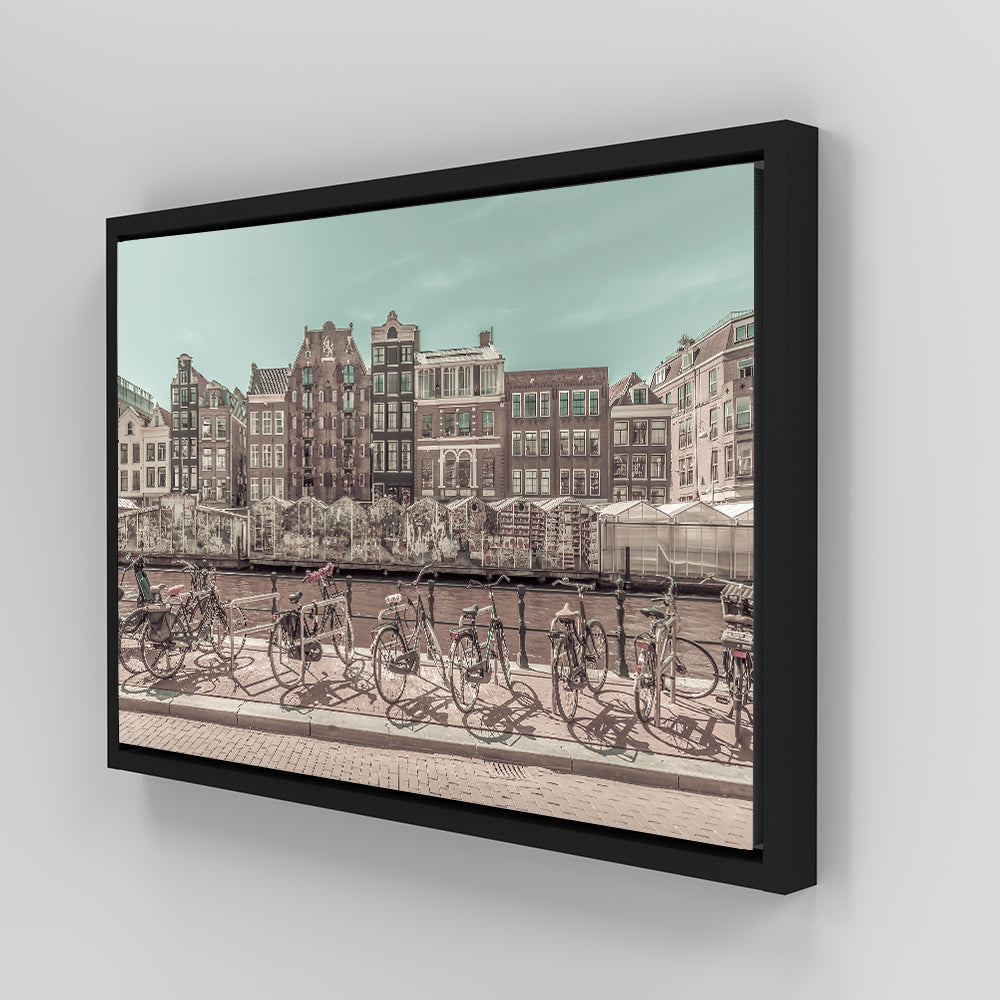 Amsterdam Singel Canal with Flower Market Wall Art