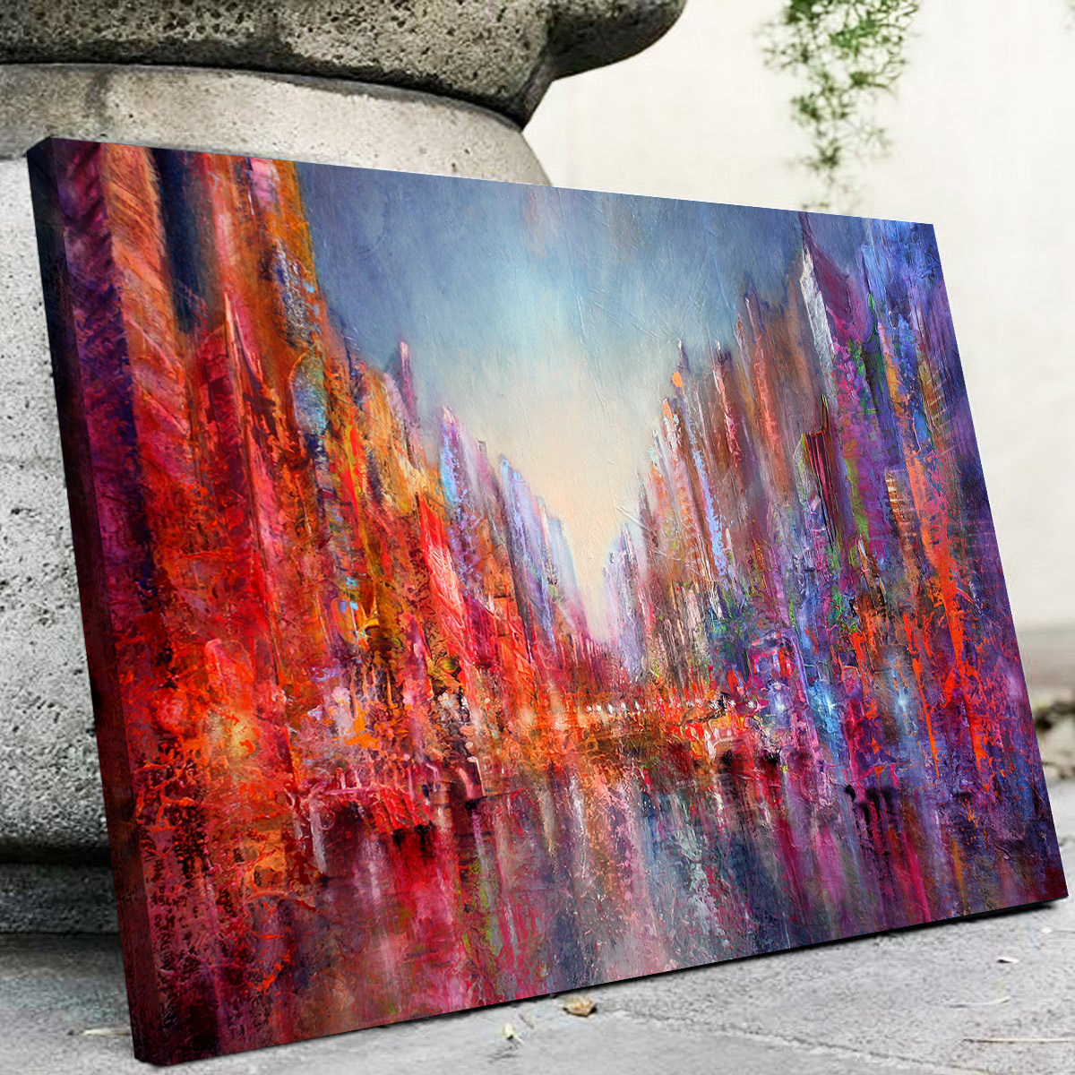 Stadt am Fluss Wall Art