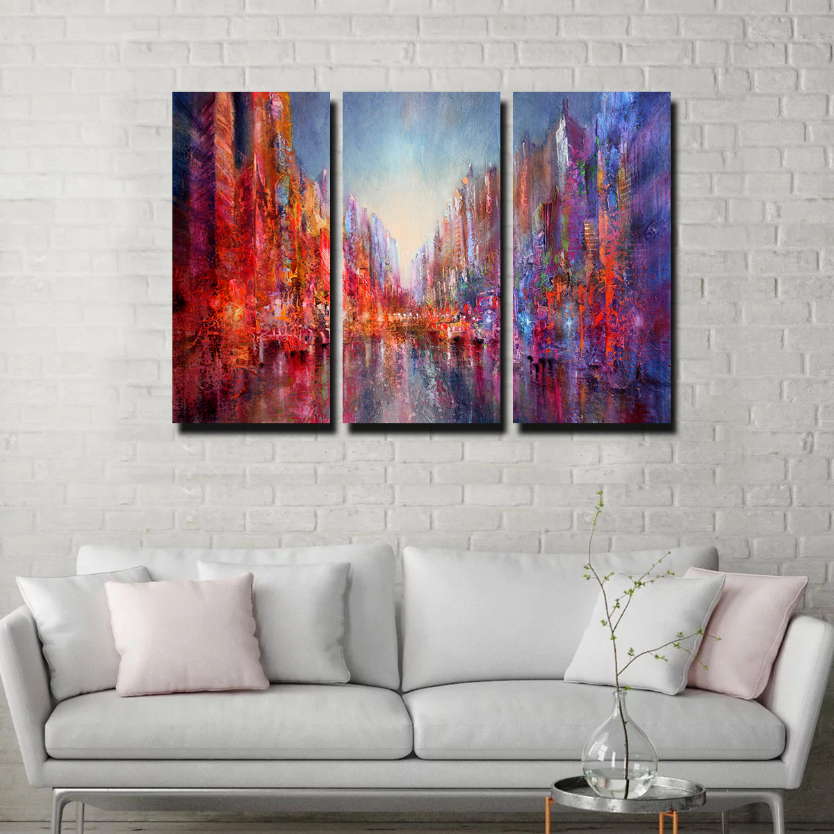 Stadt am Fluss Wall Art