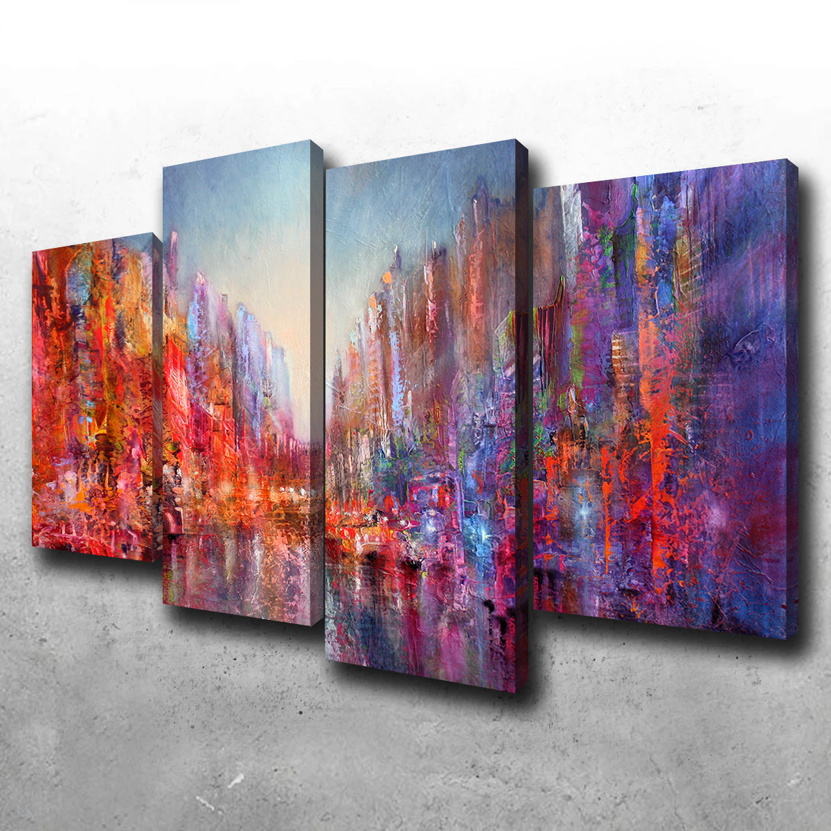 Stadt am Fluss Wall Art