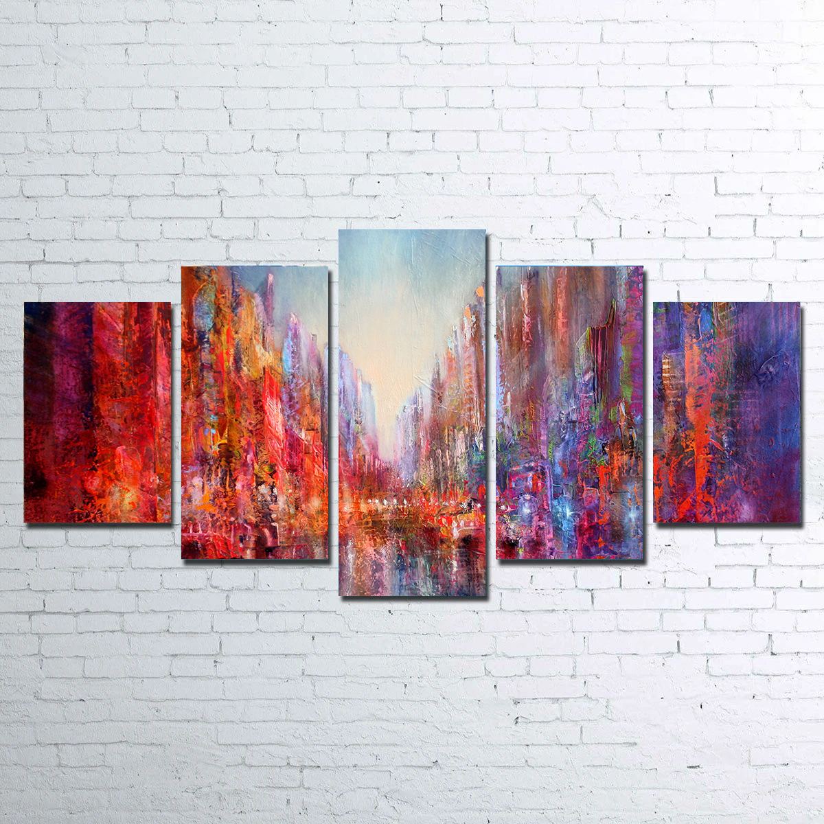 Stadt am Fluss Wall Art