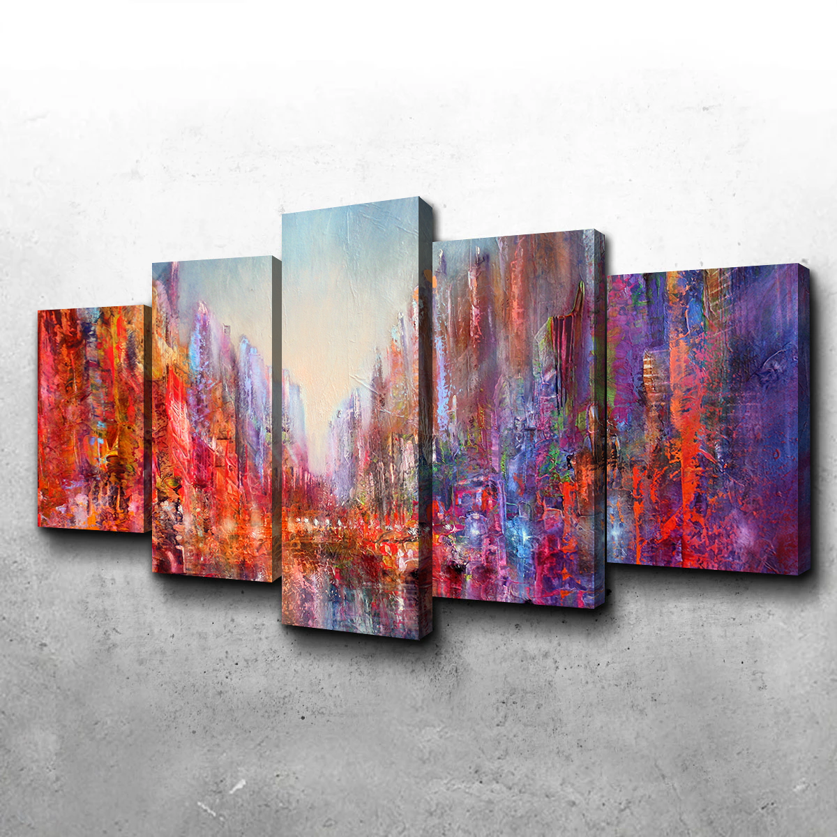 Stadt am Fluss Wall Art