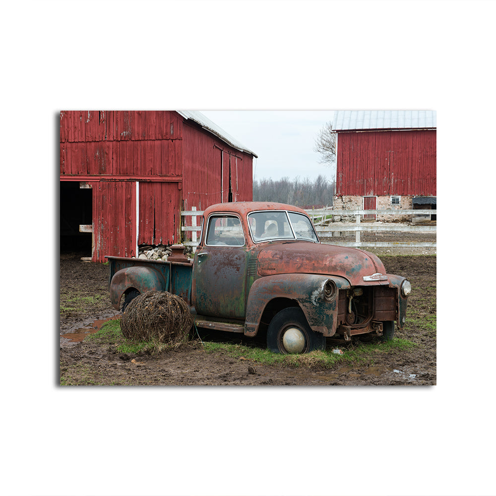 Old Wisconsin Dairy Farm Truck Wall Art