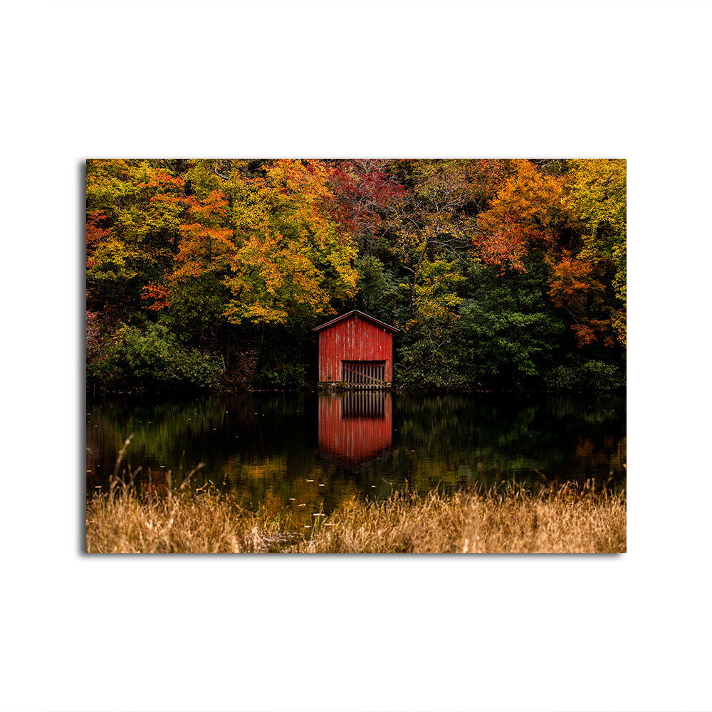 The Red Boat House Wall Art
