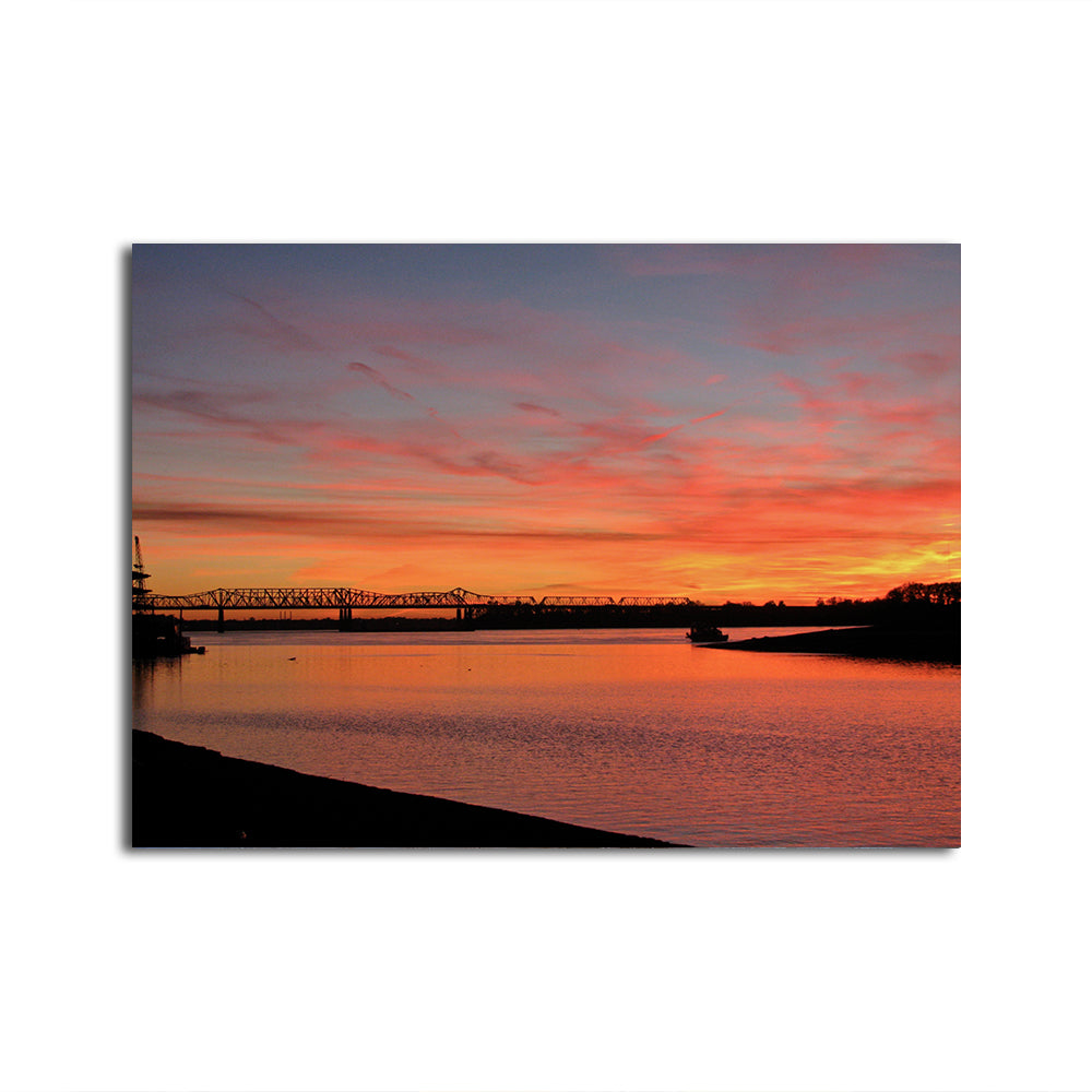 Sunset Mississippi River In Memphis Wall Art