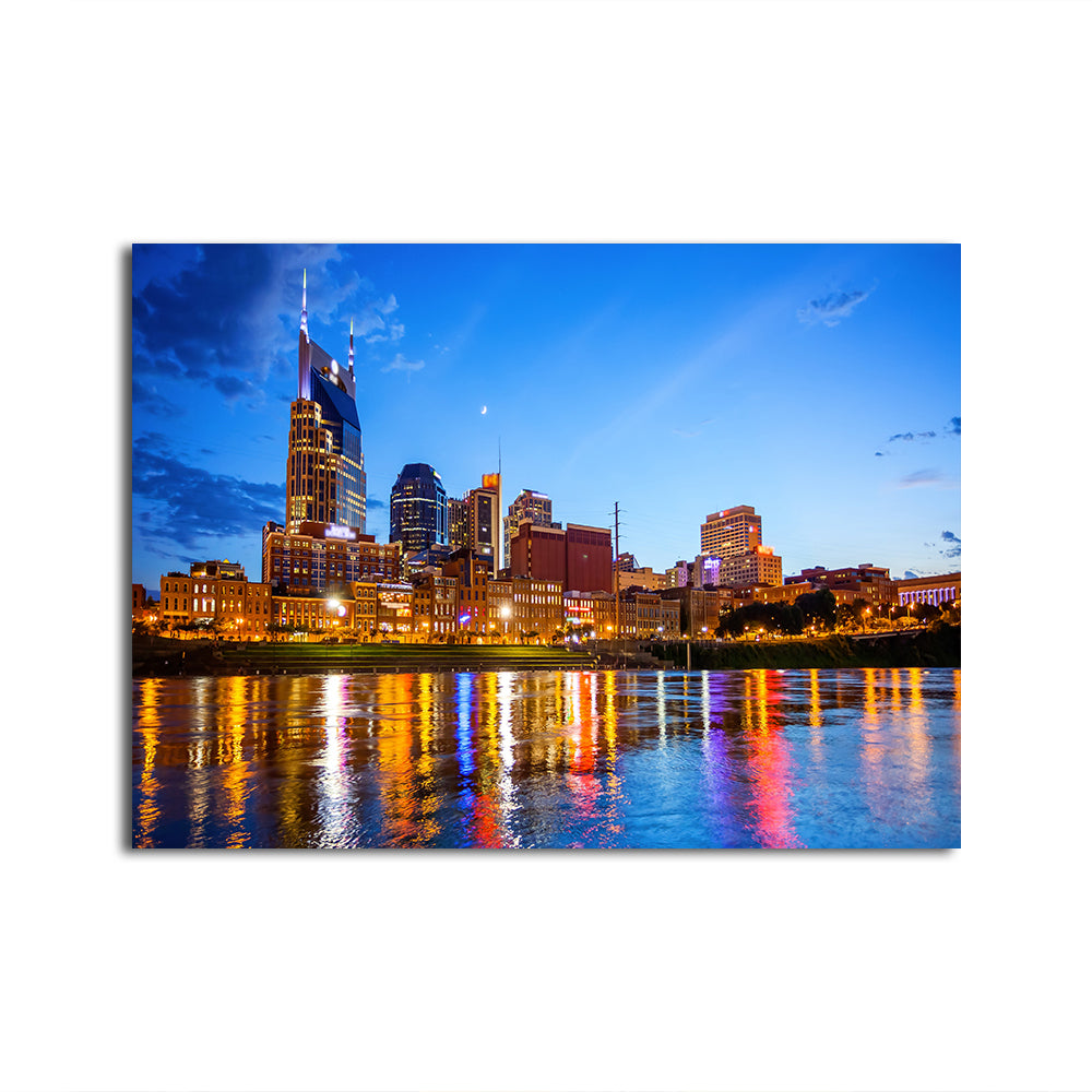 Nashville Skyline Cumberland River Wall Art