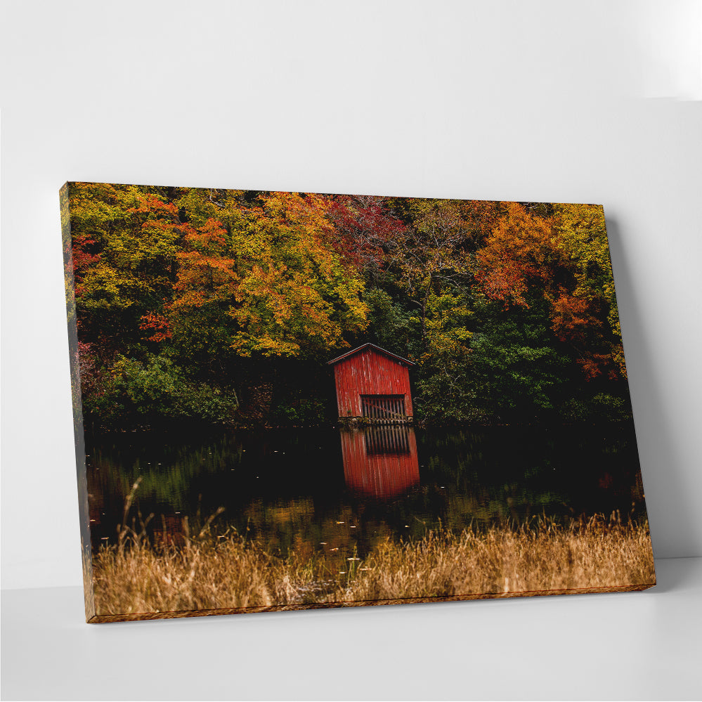 The Red Boat House Wall Art