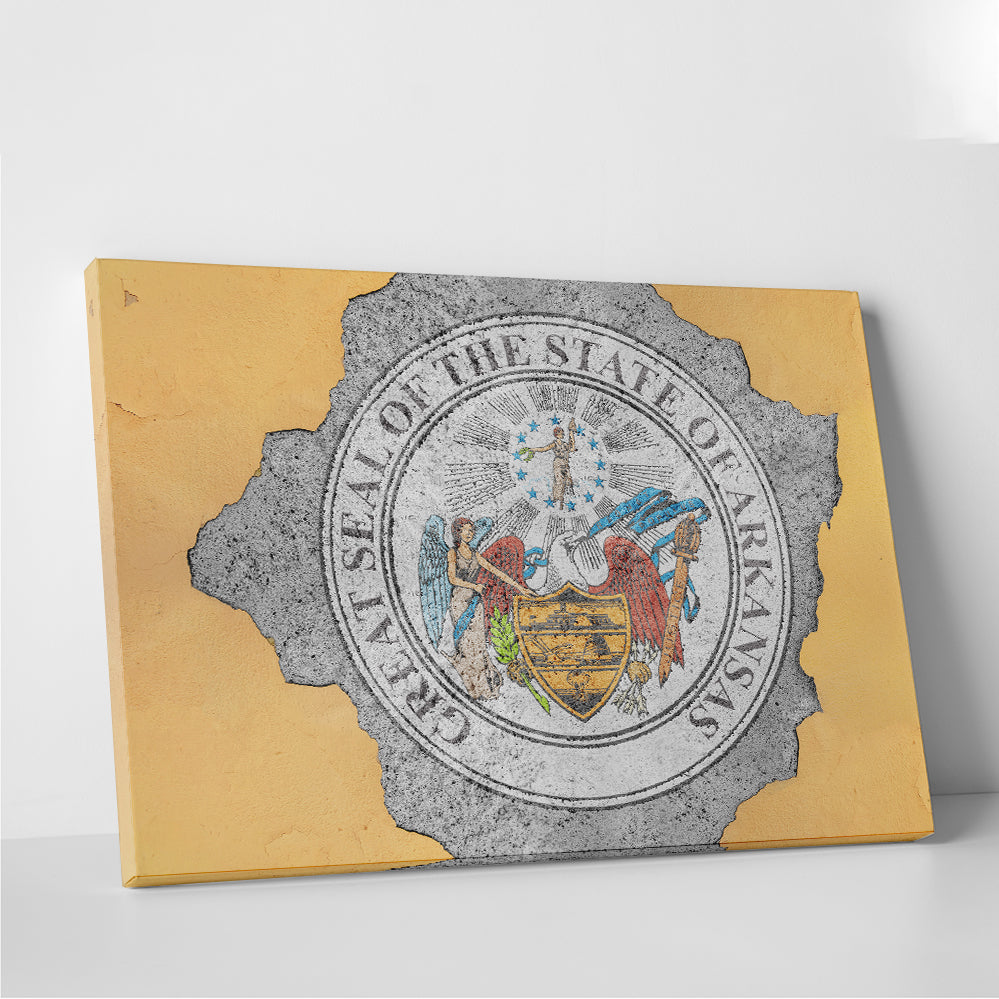 Flag of US state Arkansas seal Wall Art