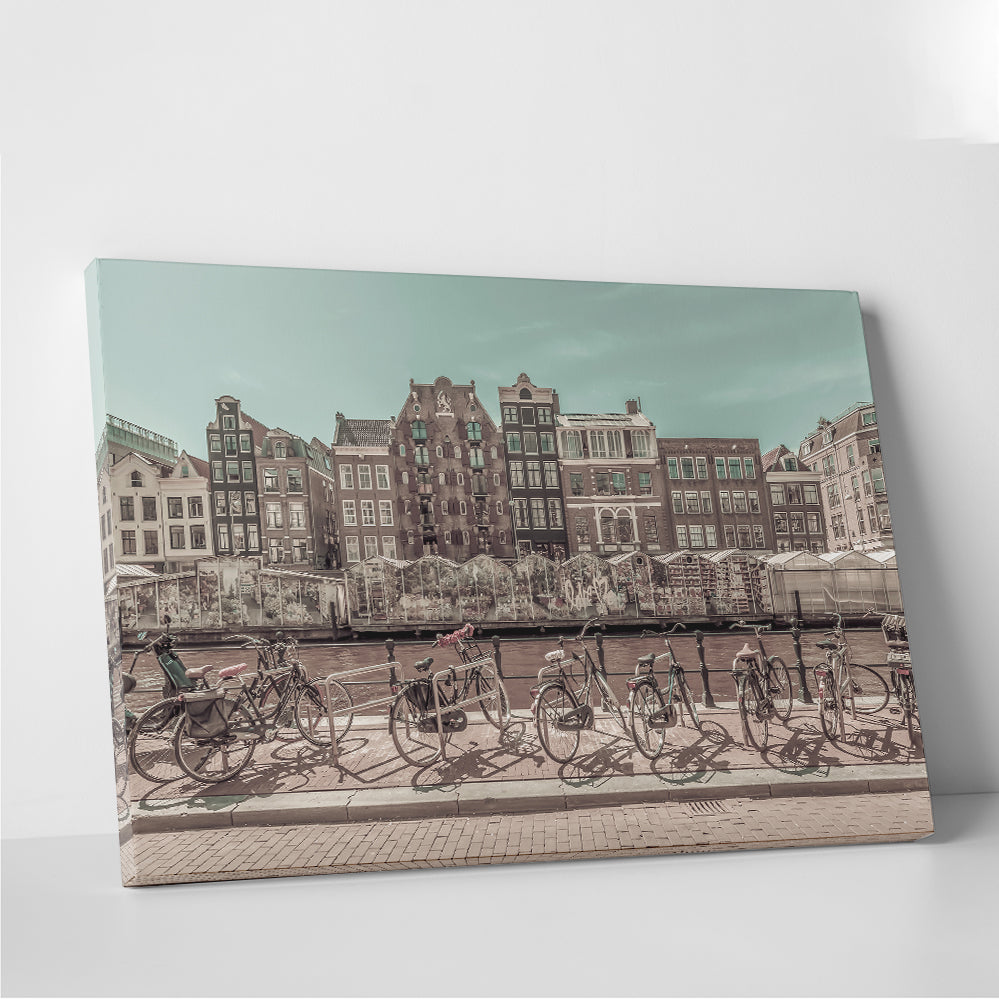 Amsterdam Singel Canal with Flower Market Wall Art