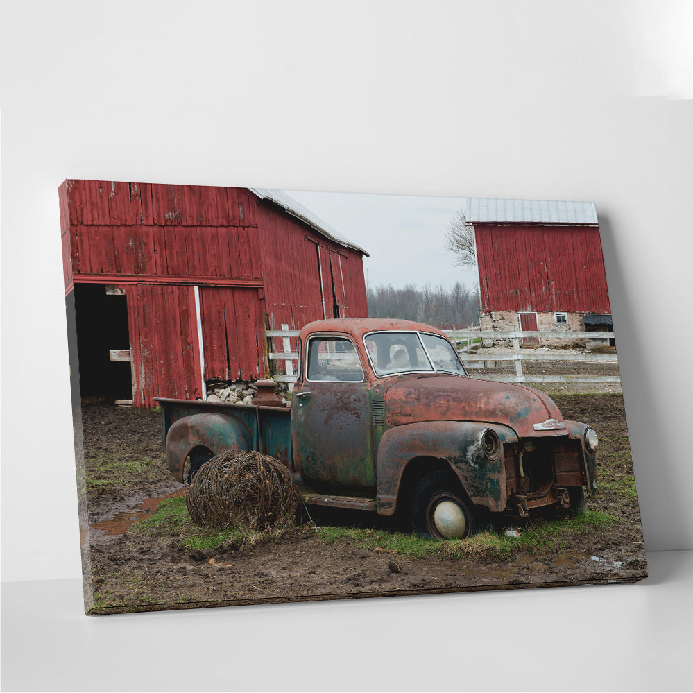 Old Wisconsin Dairy Farm Truck Wall Art