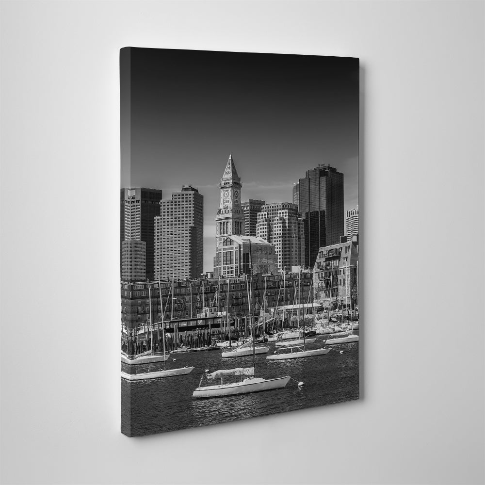 Boston Financial District _ Monochrome Wall Art
