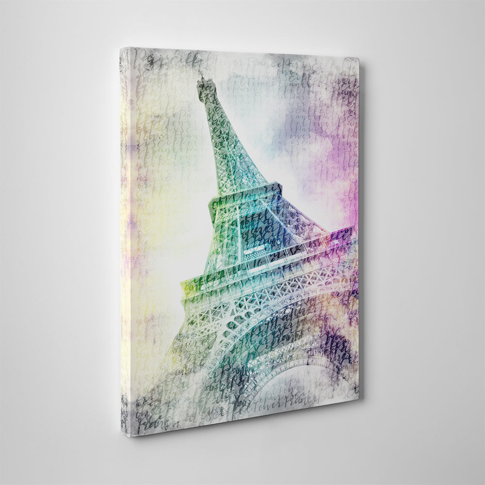 Paris Watercolor Eiffel Tower Wall Art