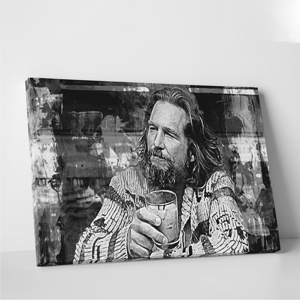 The Dude Grayscale Wall Art